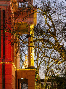 Sunset behind the Courthouse in Georgetown Texas