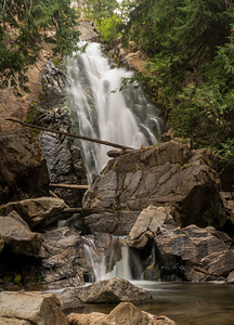 Falls Creek Falls near Winthrop in Cascade Mountains in Washingt