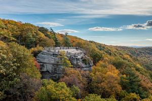 Coopers Rock state park overlook in the fall