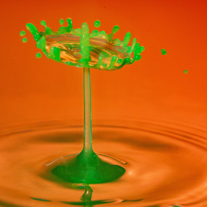 Water droplet collision crown