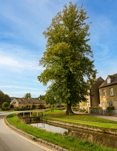 Old houses in Cotswold district of England