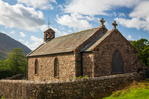 Old stone church in Buttermere Village