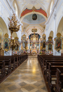 Interior Parish Church Gerlachsheim Germany