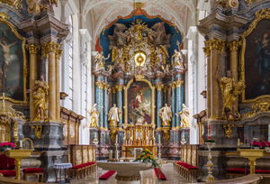 Interior Parish Church Gerlachsheim Germany