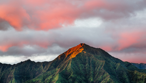 Panorama of Hanalei on island of Kauai