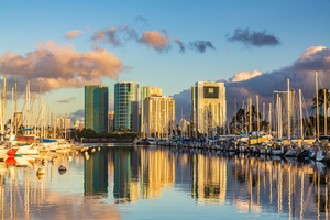 Harbor at Ala Moana Oahu Hawaii