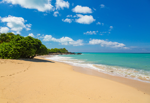 Happy Bay off coast of St Martin Caribbean