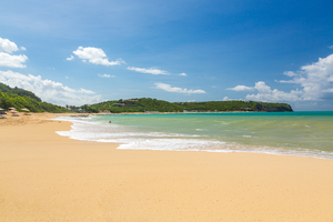 Idyllic sandy beach of Baie Rouge
