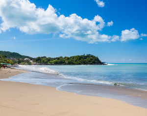 Friars bay on St Martin in Caribbean