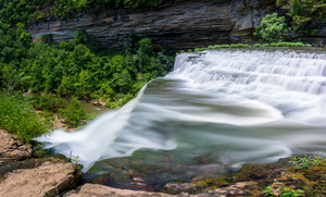 Top of Burgess Falls in Tennessee