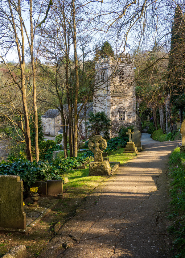 St Just in Roseland parish church in Cornwall UK by Steve Heap