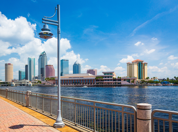 City skyline of Tampa Florida during the day by Steve Heap