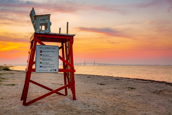 Lifeguard stand in Fort De Soto Florida by Steve Heap