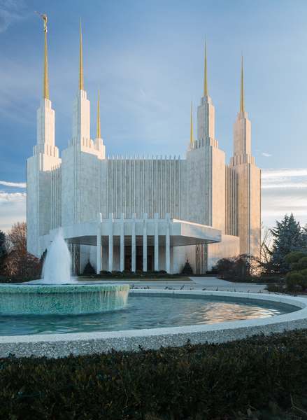 Mormon temple in Washington DC in late winter by Steve Heap