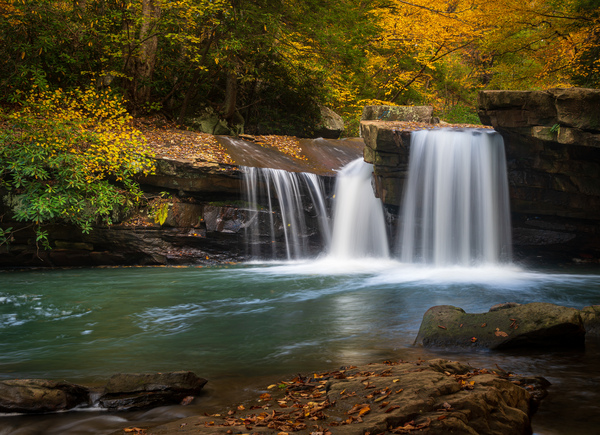 Waterfall on Deckers Creek near Masontown by Steve Heap