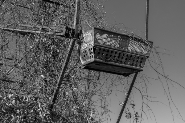 Ferris Wheel ride at abandoned funfair  by Steve Heap