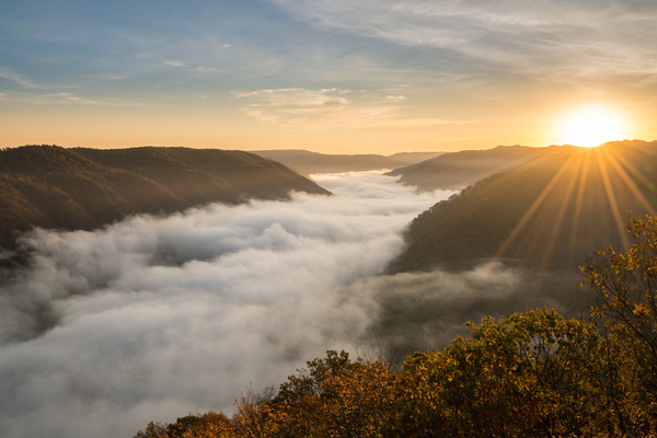 Grandview in New River Gorge by Steve Heap