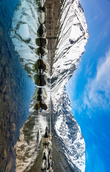 Reflections in Convict Lake in Sierra Nevadas by Steve Heap