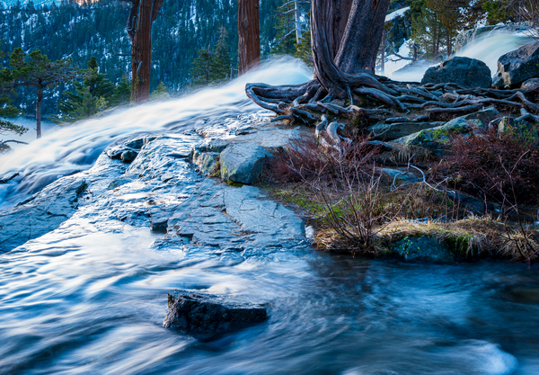 Detail of Lower Eagle Falls Lake Tahoe by Steve Heap
