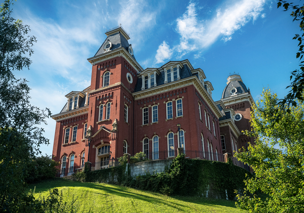 Side of Woodburn Hall at WVU by Steve Heap