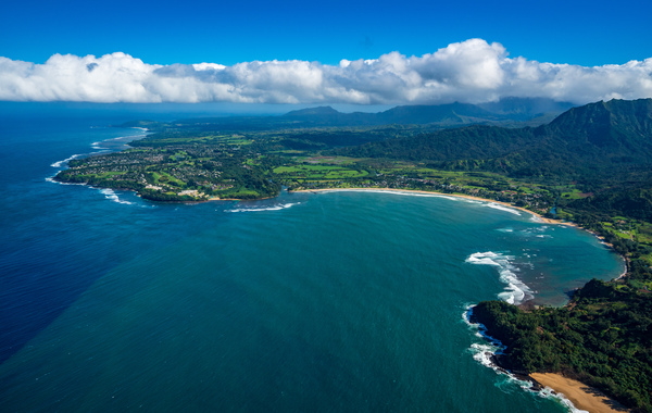 Garden Island of Kauai from helicopter by Steve Heap