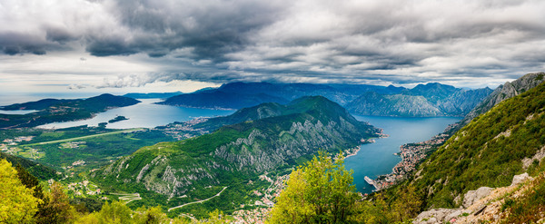 View of Bay of Kotor from Serpentine road by Steve Heap