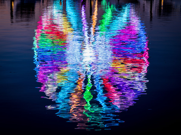 Reflection of ferris wheel at National Harbor in Maryland by Steve Heap