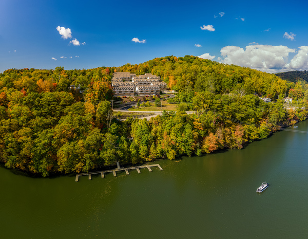 Falls colors surround townhouse development by Cheat Lake in Mor by Steve Heap