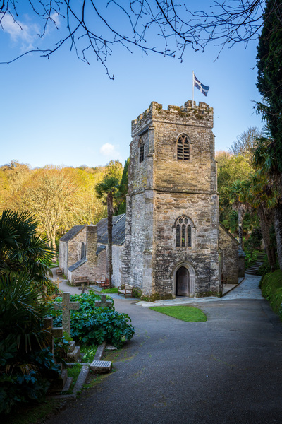 St Just in Roseland parish church in Cornwall UK by Steve Heap
