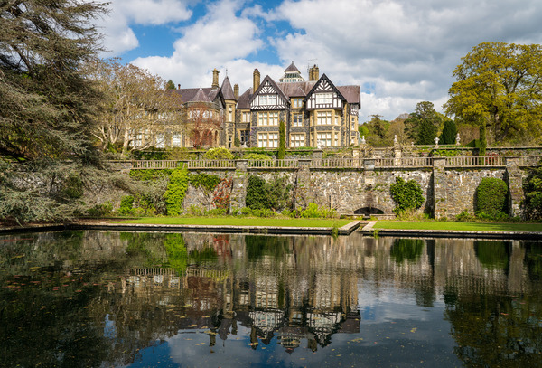 View of the manor house at Bodnant Gardens in North Wales by Steve Heap