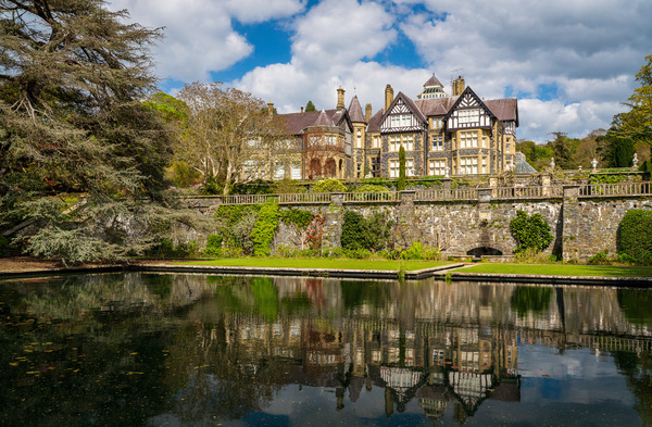 View of the manor house at Bodnant Gardens in North Wales by Steve Heap