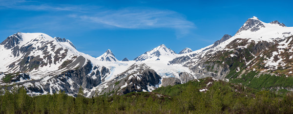 Panorama of Worthington Glacier near Thompson Pass Alaska by Steve Heap