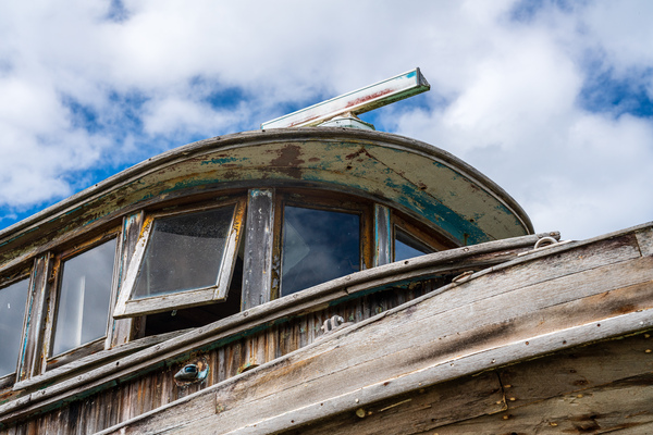 Detail of abandoned fishing boat at Icy Strait Point by Steve Heap