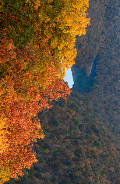 Sunset over Cheat river from Coopers Rock by Steve Heap