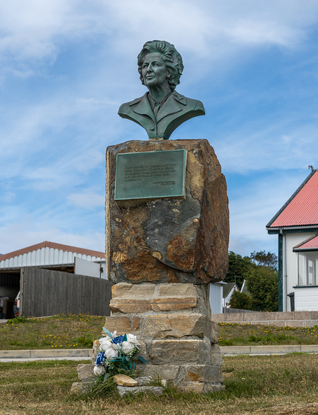 Memorial to Margaret Thatcher in Stanley in the Falkland Islands by Steve Heap
