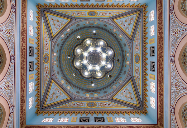 Interior of the dome in the Jumeirah Mosque open to visitors in  by Steve Heap