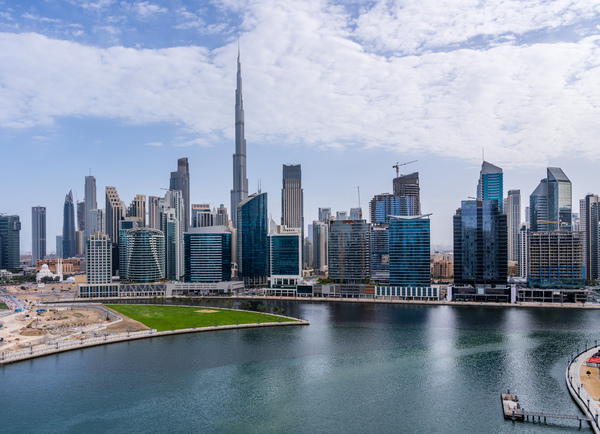 Offices and apartments of Dubai Business Bay with Downtown distr by Steve Heap