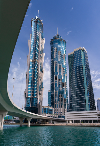 Modern apartments of Dubai Business Bay along the Canal by Steve Heap