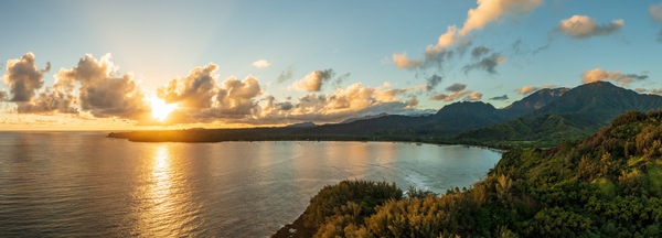 Aerial image of Lumahai Beach on the north shore of Kauai by Steve Heap