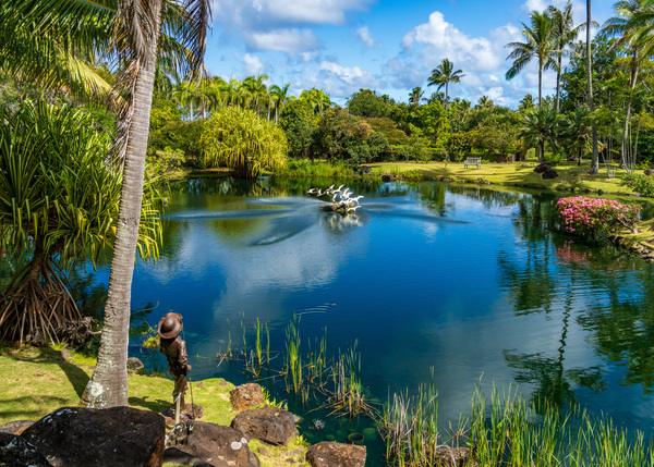 Gorgeous lagoon and lake in the Na Aina Kai sculpture garden by Steve Heap