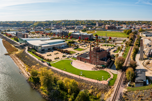 Historic brewery and convention center in Dubuque Iowa by Steve Heap