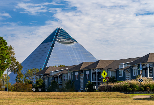 Great American Pyramid in Tennessee over Harbor Town by Steve Heap
