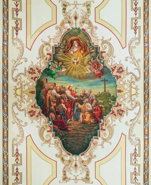 Ceiling painting in the Cathedral Basilica of Saint Louis by Steve Heap
