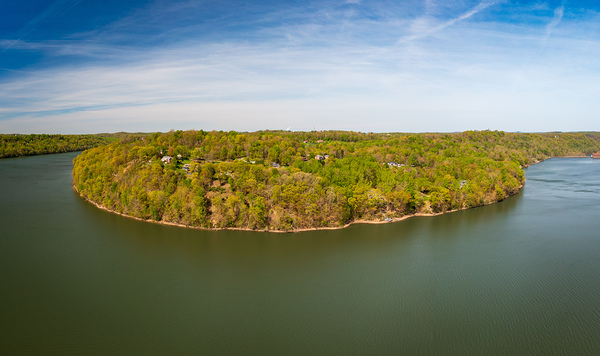 Aerial view of Cheat Lake and the Woodlands near Morgantown by Steve Heap