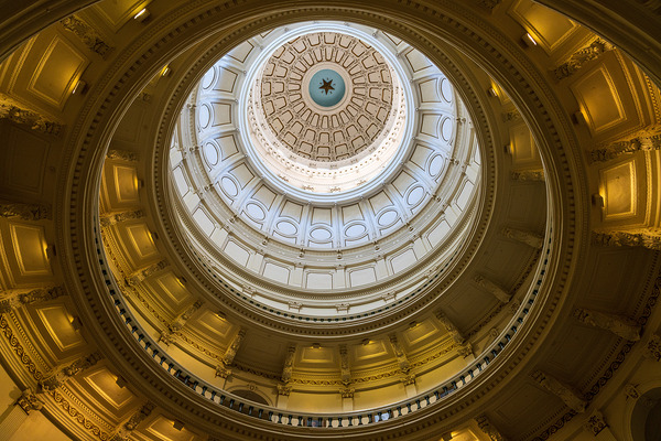 Interior of in the Texas State Capitol in Austin by Steve Heap