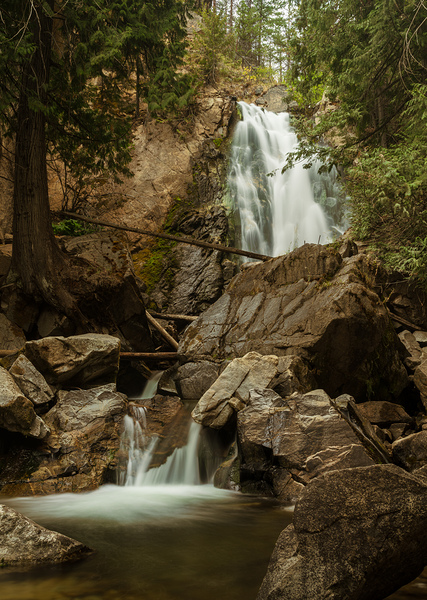 Falls Creek Falls near Winthrop in Cascade Mountains in Washingt Print