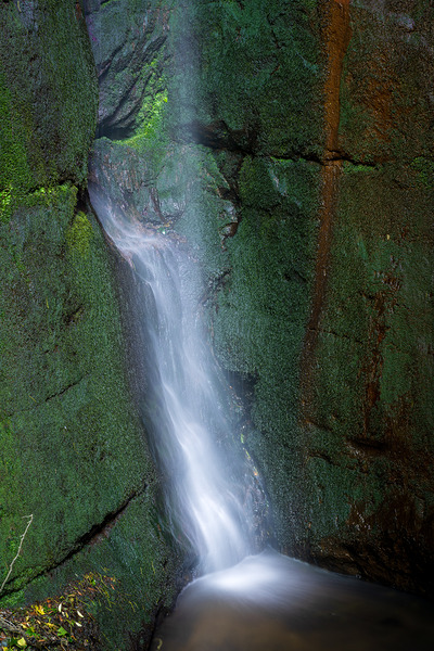 Floodlit waterfall in Shanklin Cline a tourist attraction on the Print
