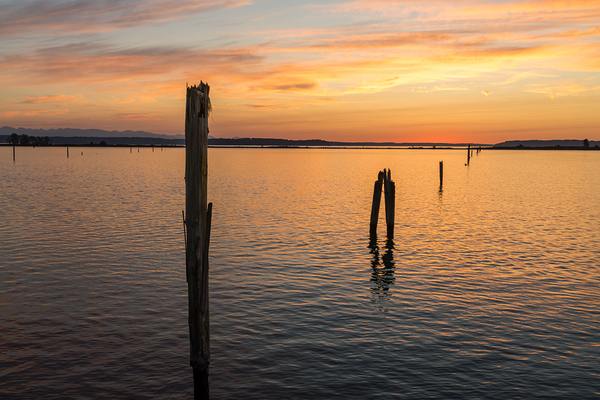 Dramatic sunset clouds over Possession Sound Everett in Washingt by Steve Heap