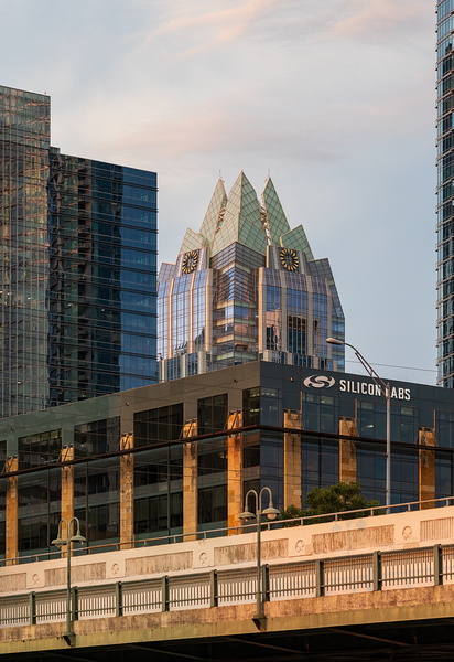 Frost Bank Tower in Austin said to resemble the head of an owl s Print