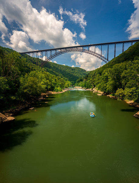 Rafters at the New River Gorge Bridge Print